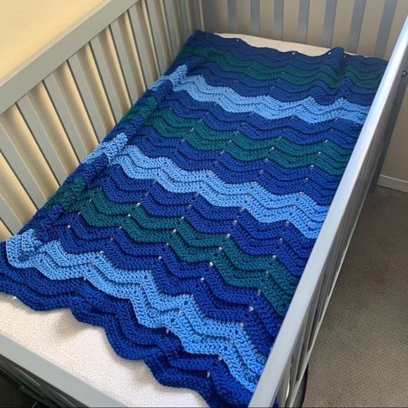 Made by Grandma - Hand Crocheted Baby Blanket - Picture 1 of 3